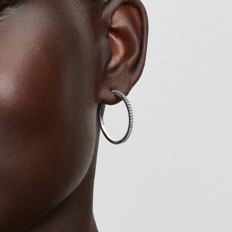 Sparkling Hoop Big Earrings