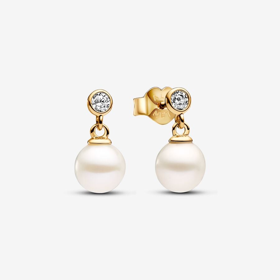 Cultured Pearl & Stone Drop