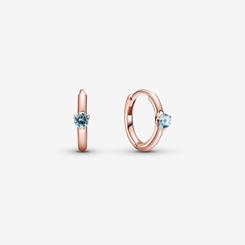 Solitaire Huggie Hoop