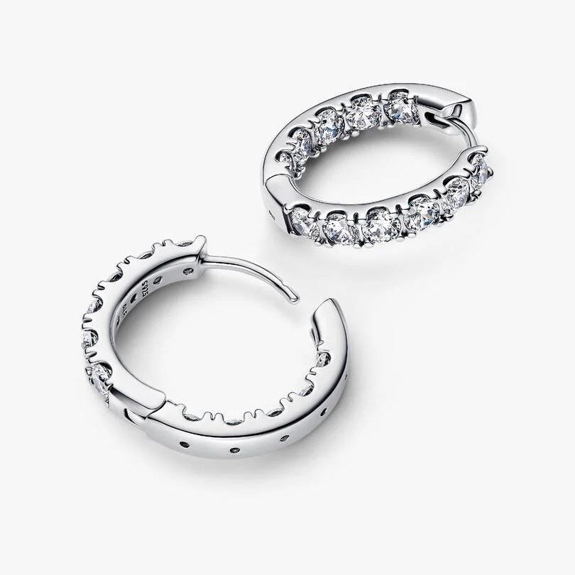 Sparkling Row Eternity Hoop