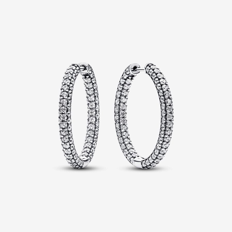 Timeless Pavé Single-row Hoop Big
