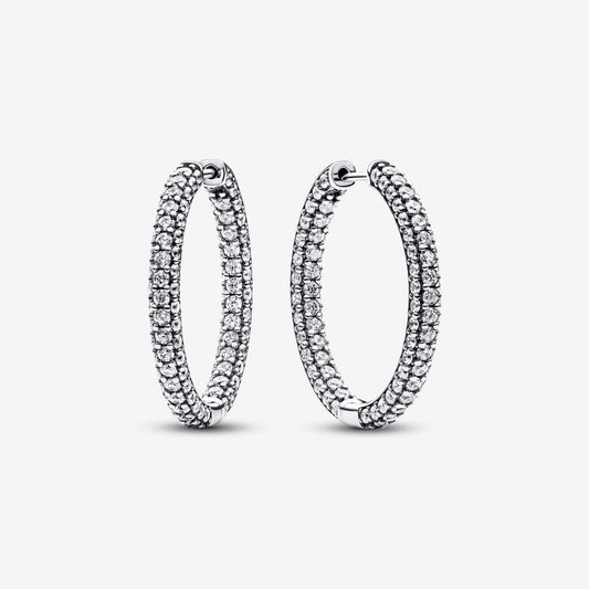 Timeless Pavé Single-row Hoop Big