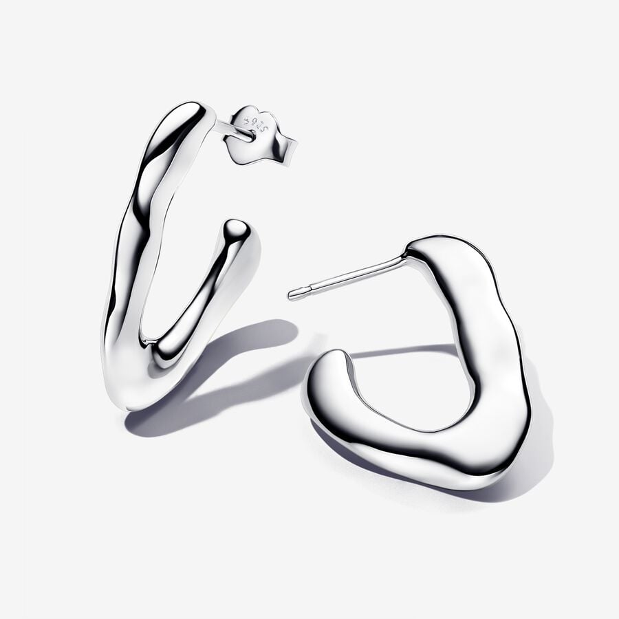 Organically V-shaped Open Hoop