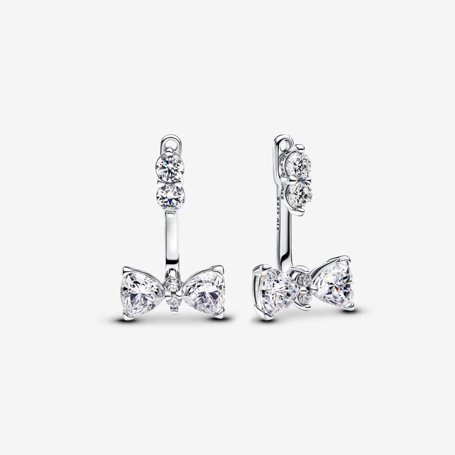 Sparkling Bow Drop Earrings