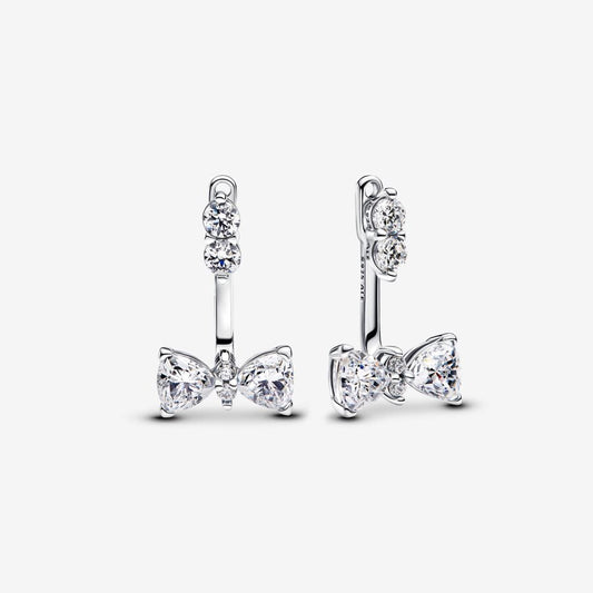 Sparkling Bow Drop Earrings