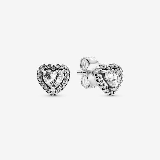 Elevated Heart Stud