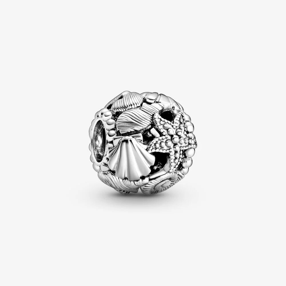 Openwork Starfish Shells & Hearts Charm