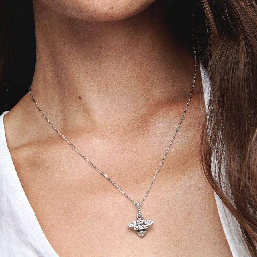 Sparkling Queen Bee Pendant Charm