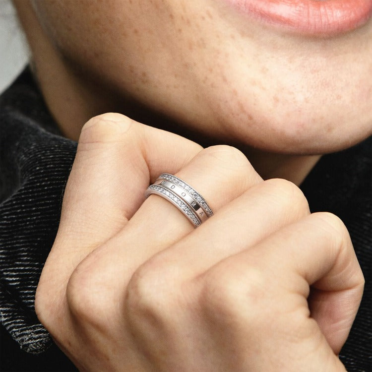 Flipping Hearts of PANDORA Ring