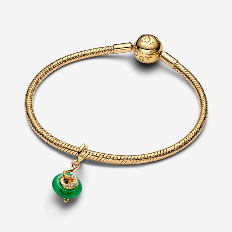 Snake Green Murano Glass