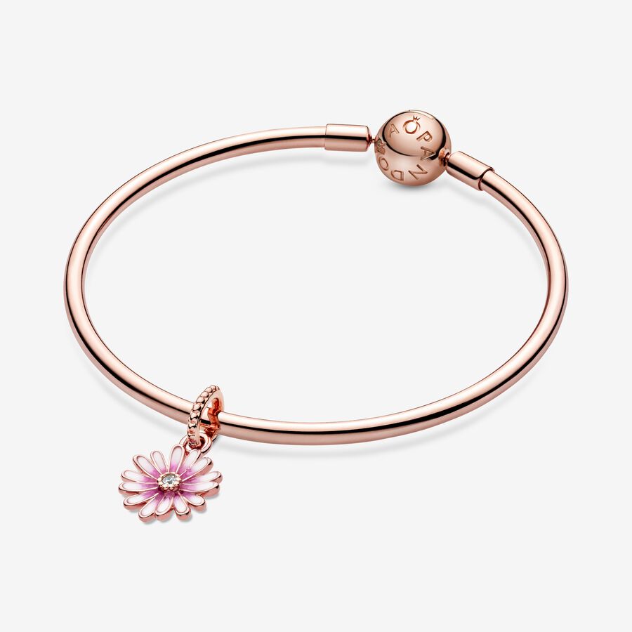 Pink Daisy Flower Dangle