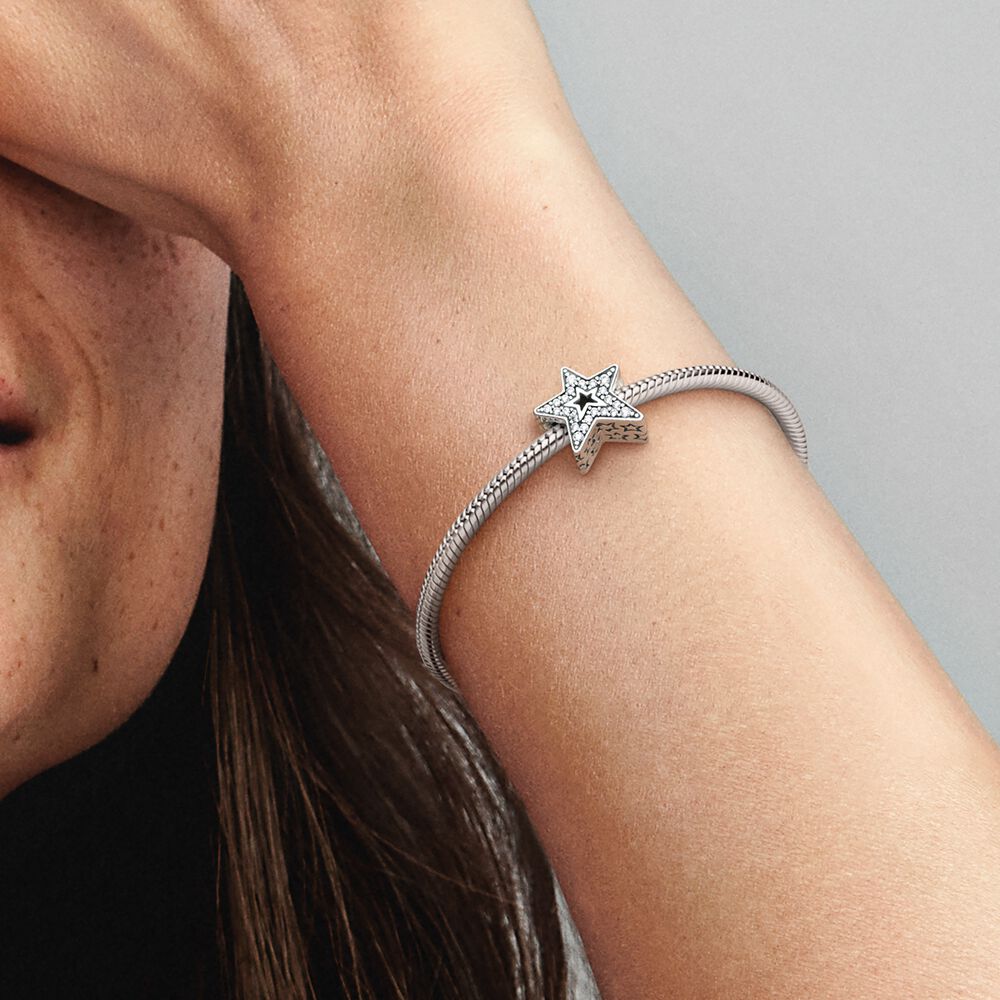Sparkling Asymmetric Star Charm