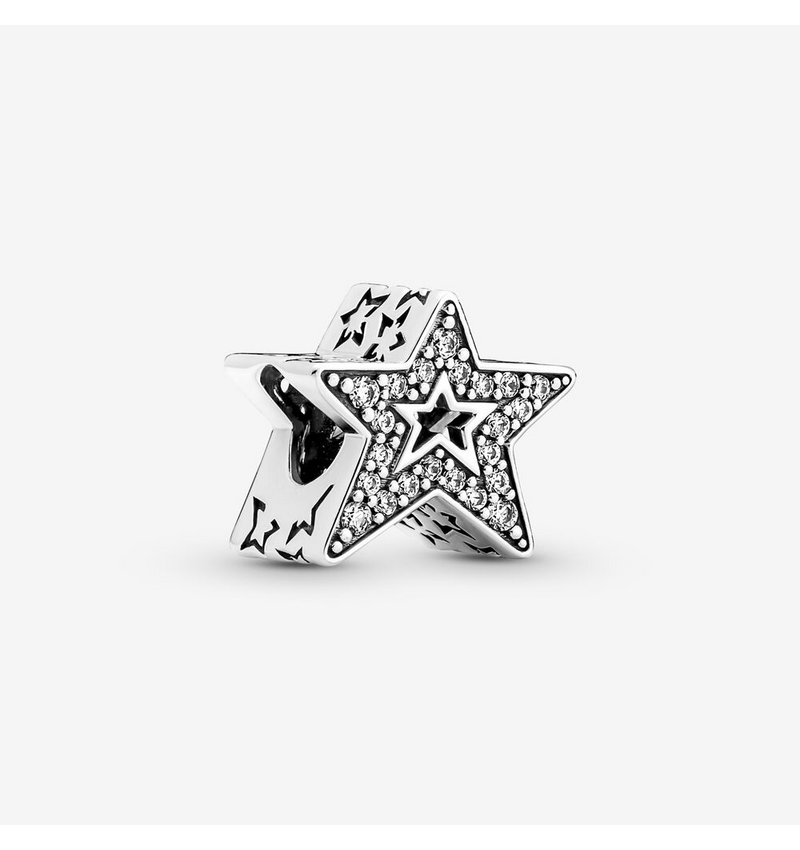 Sparkling Asymmetric Star Charm