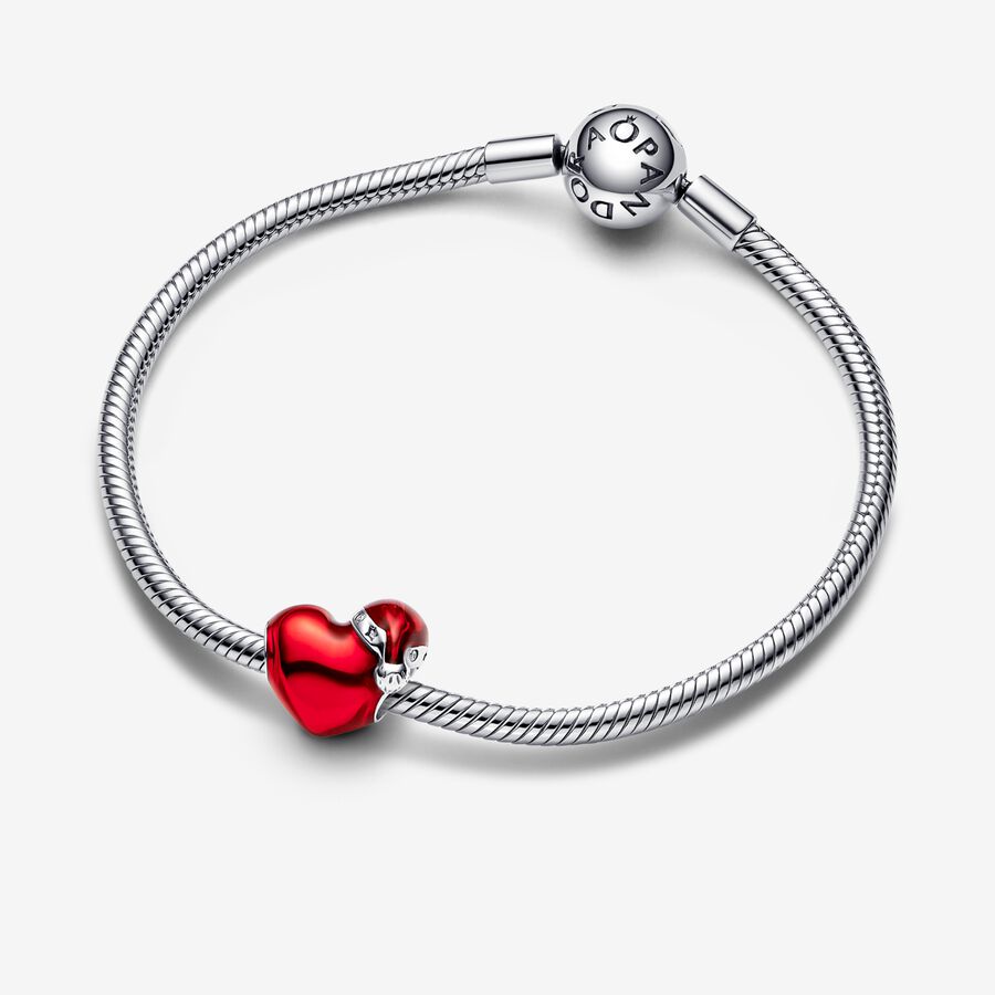 Metallic Red Christmas Heart