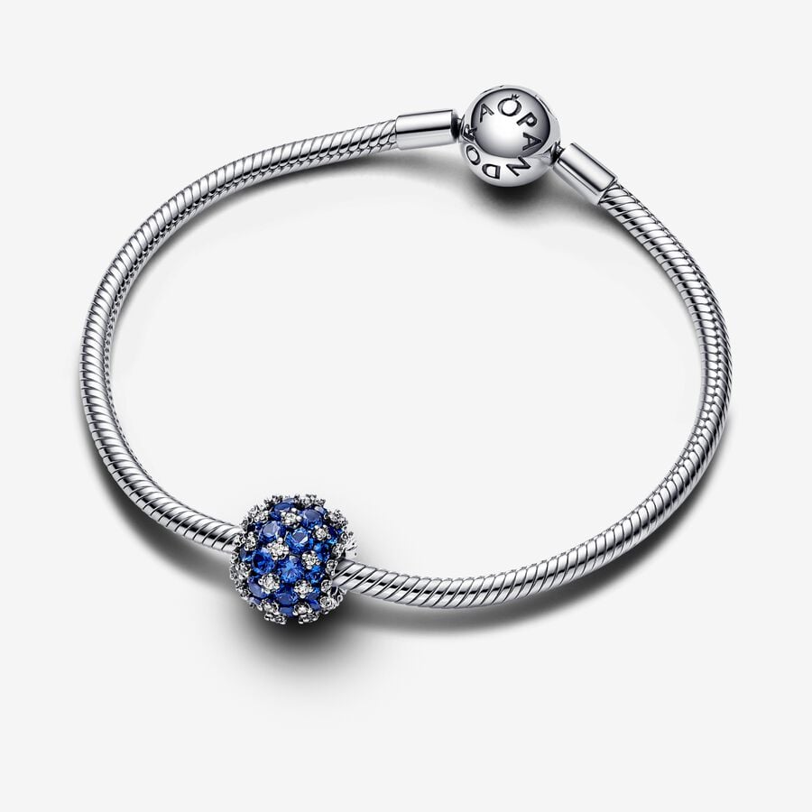 Sparkling Pavé Round Blue