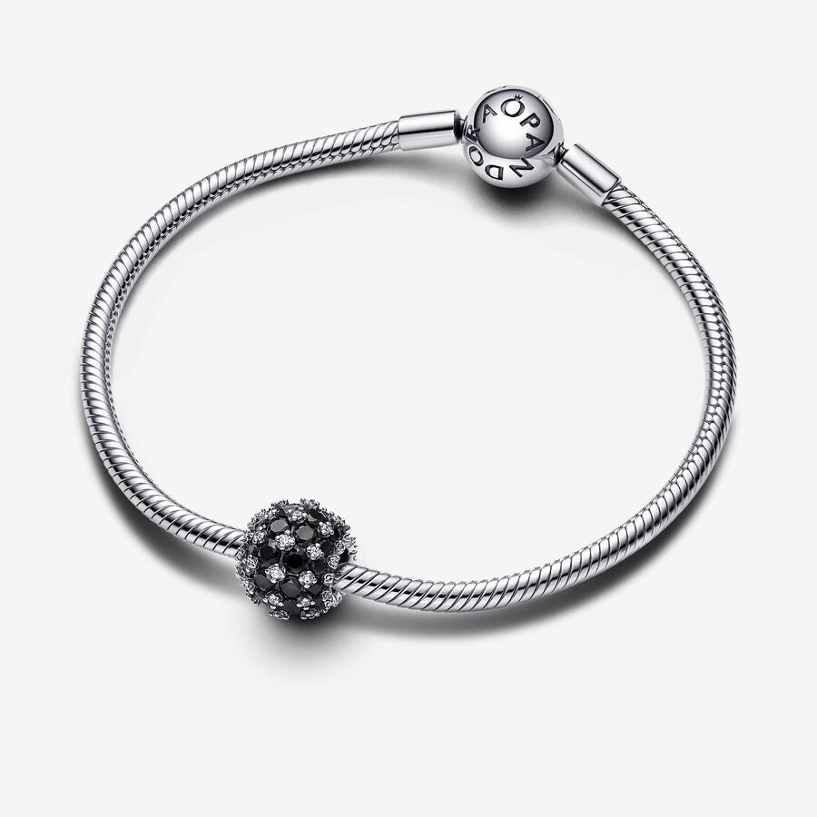 Sparkling Pavé Round Black