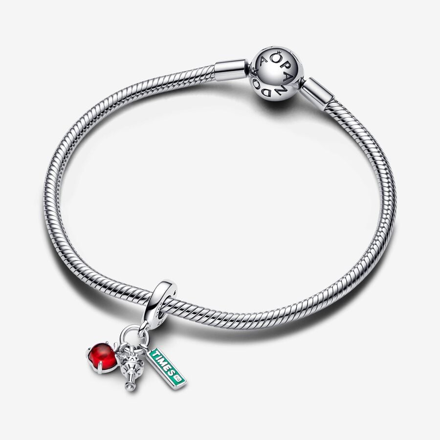 NYC Apple, Torch and Street Sign Triple Dangle