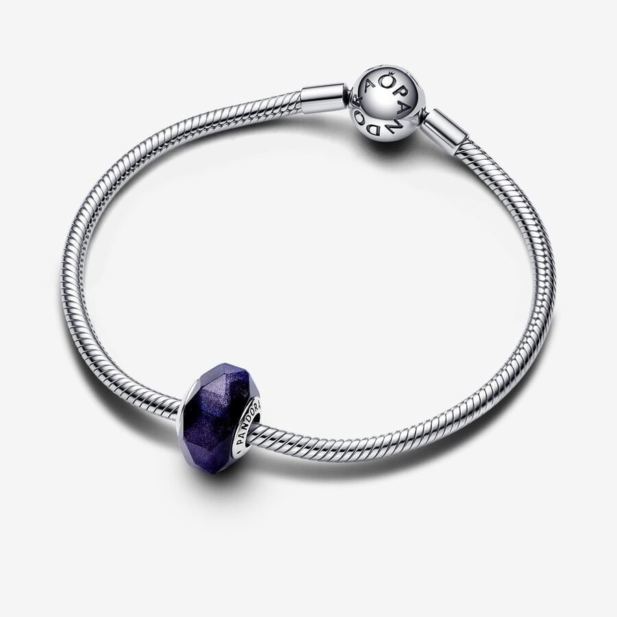 Faceted Blue Murano Glass