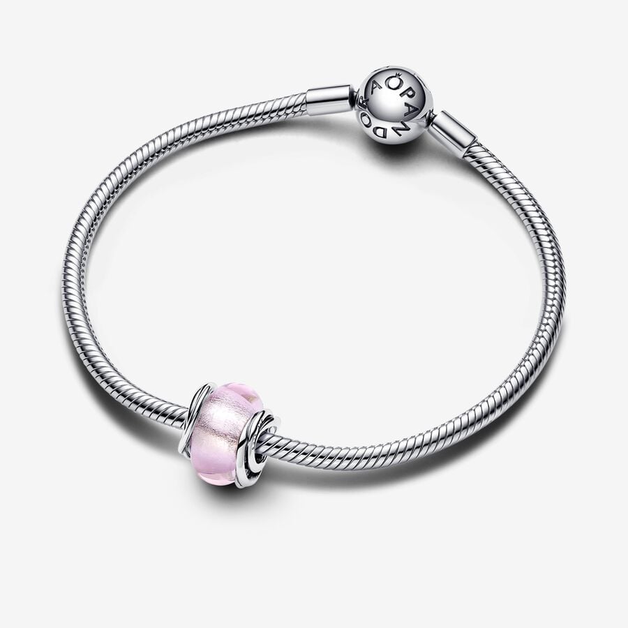 Encircled Pink Murano Glass