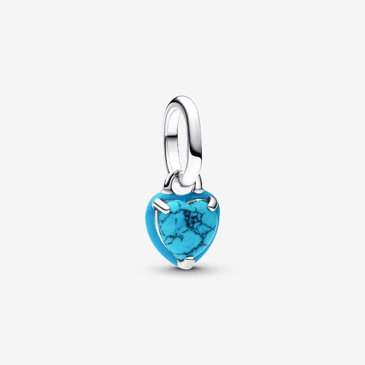 Turquoise-colored Heart Mini Dangle
