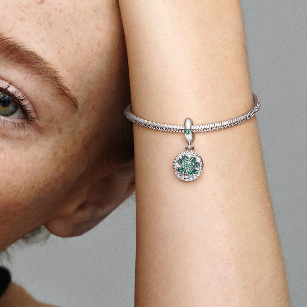 Dazzling Clover Dangle Charm