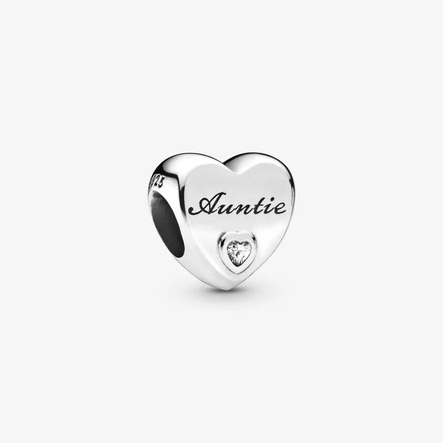 Auntie Love Heart Charm