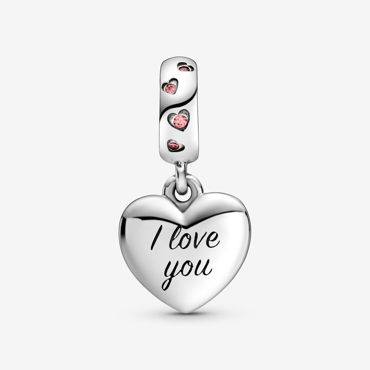 Mom Script Heart Dangle Charm