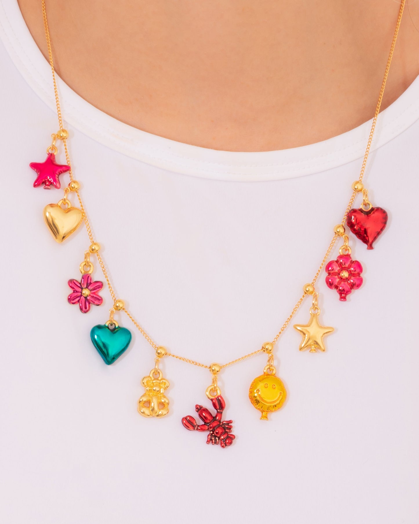 Dije para Cadena Corazon Liso Gold