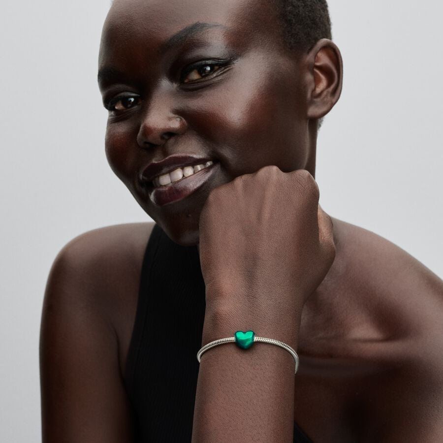 Metallic Green Heart