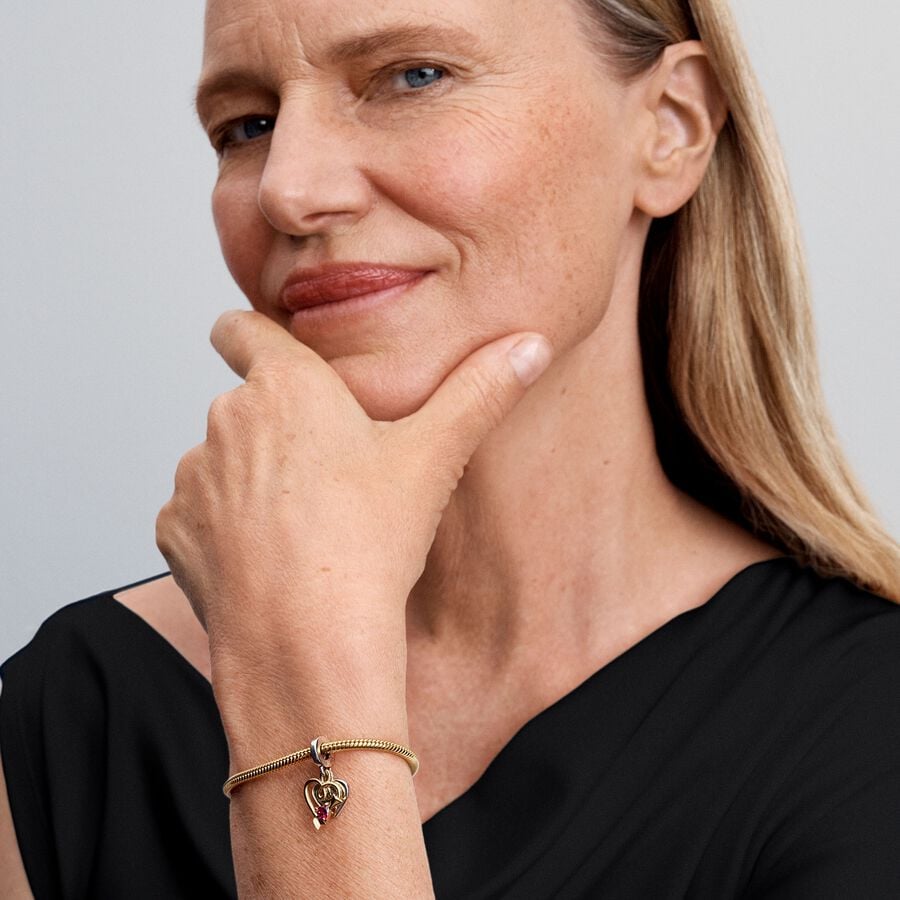 Engravable Heart & Arrow Double Dangle