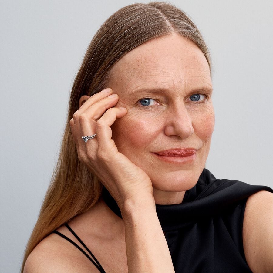 Double Band Heart Ring