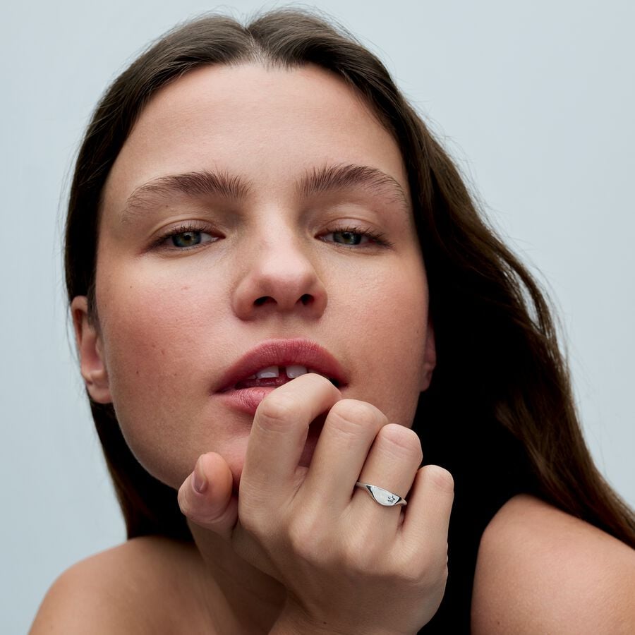 ME Halved Enamel Signet