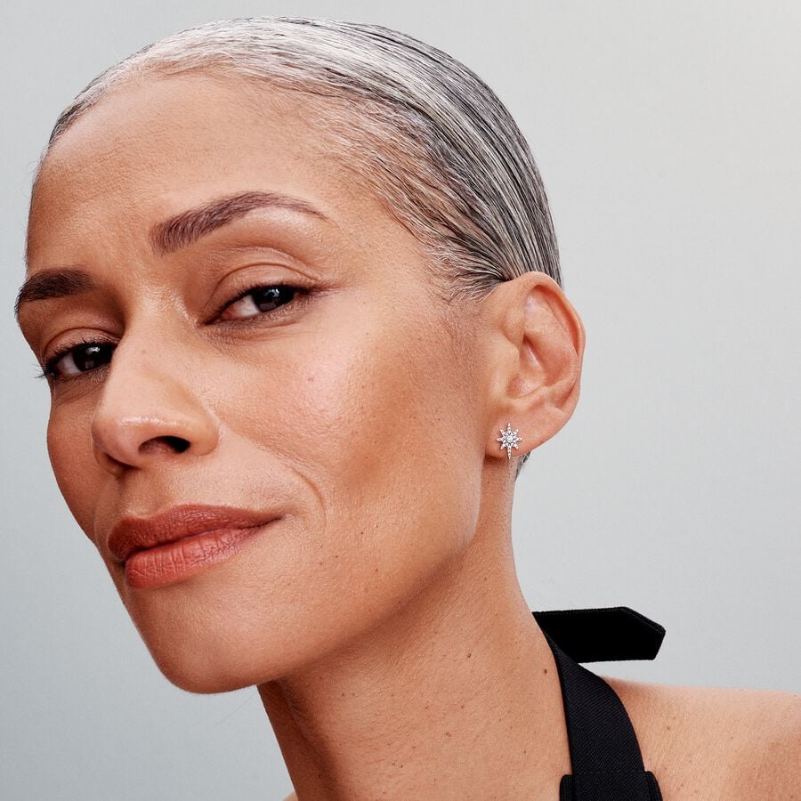 Sparkling North Star Stud Earrings