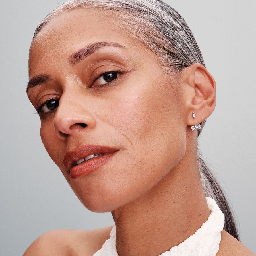 Sparkling Bow Drop Earrings