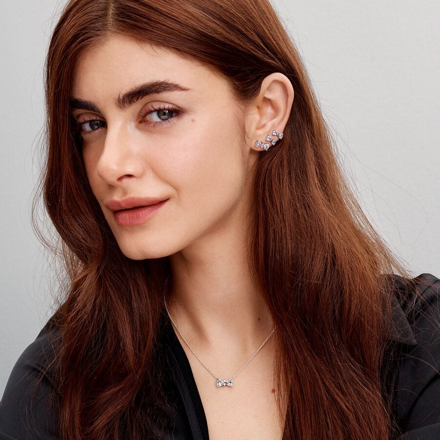 Sparkling Bow Stud