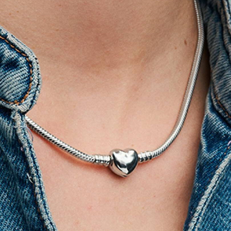 Pandora Moments Heart Clasp Snake Chain