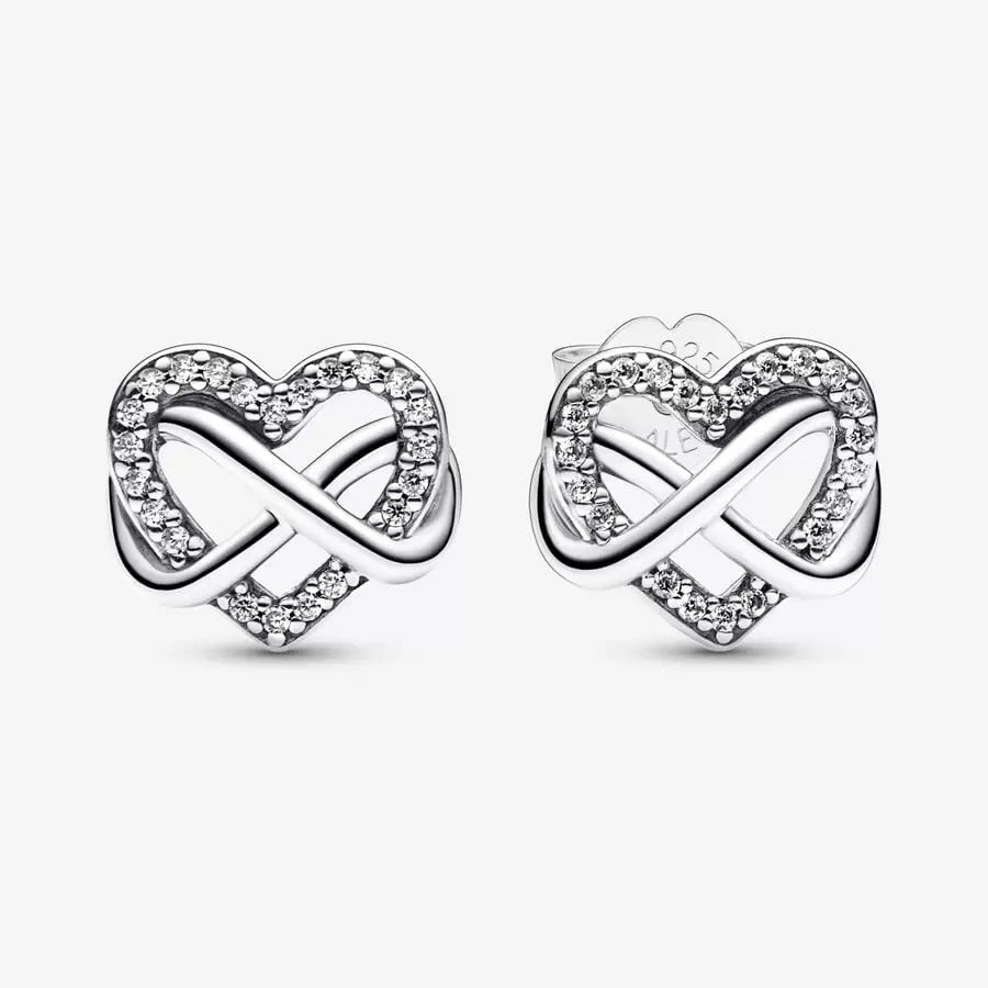 Sparkling Infinity Heart Stud