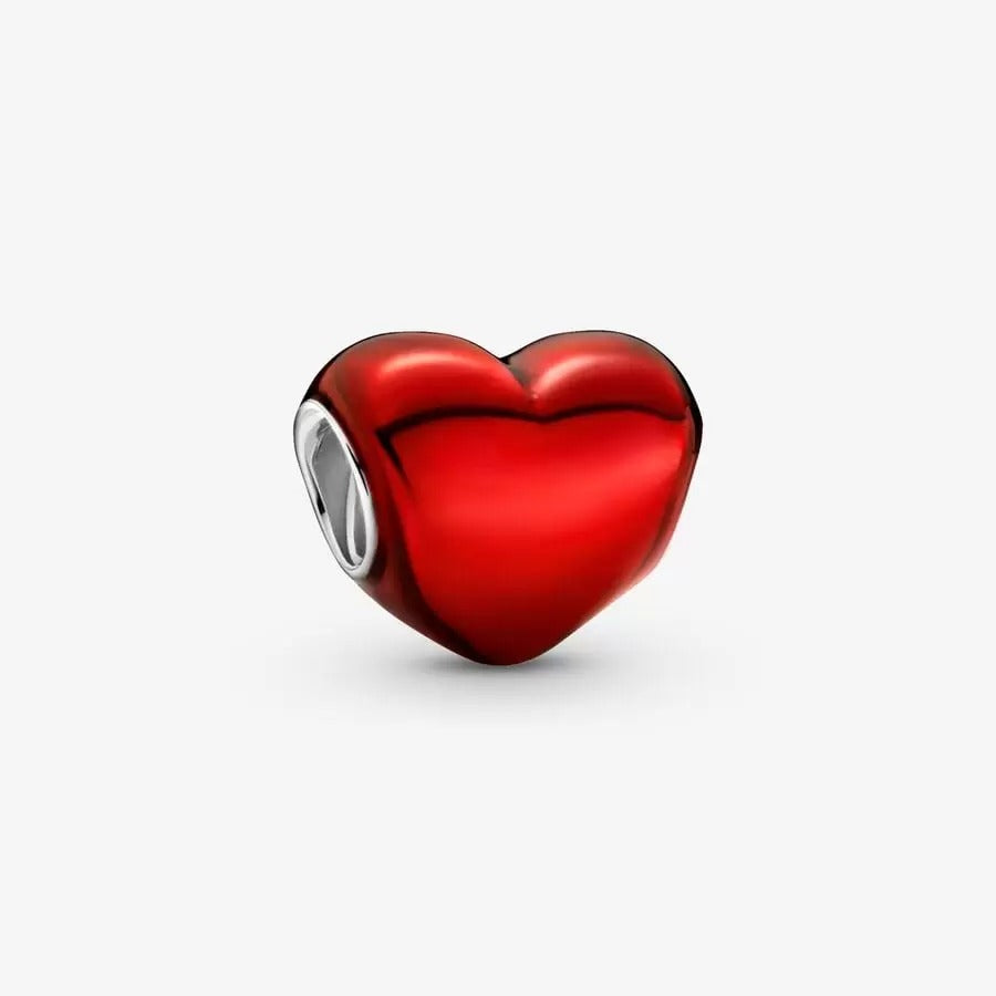 Metallic Heart Charm