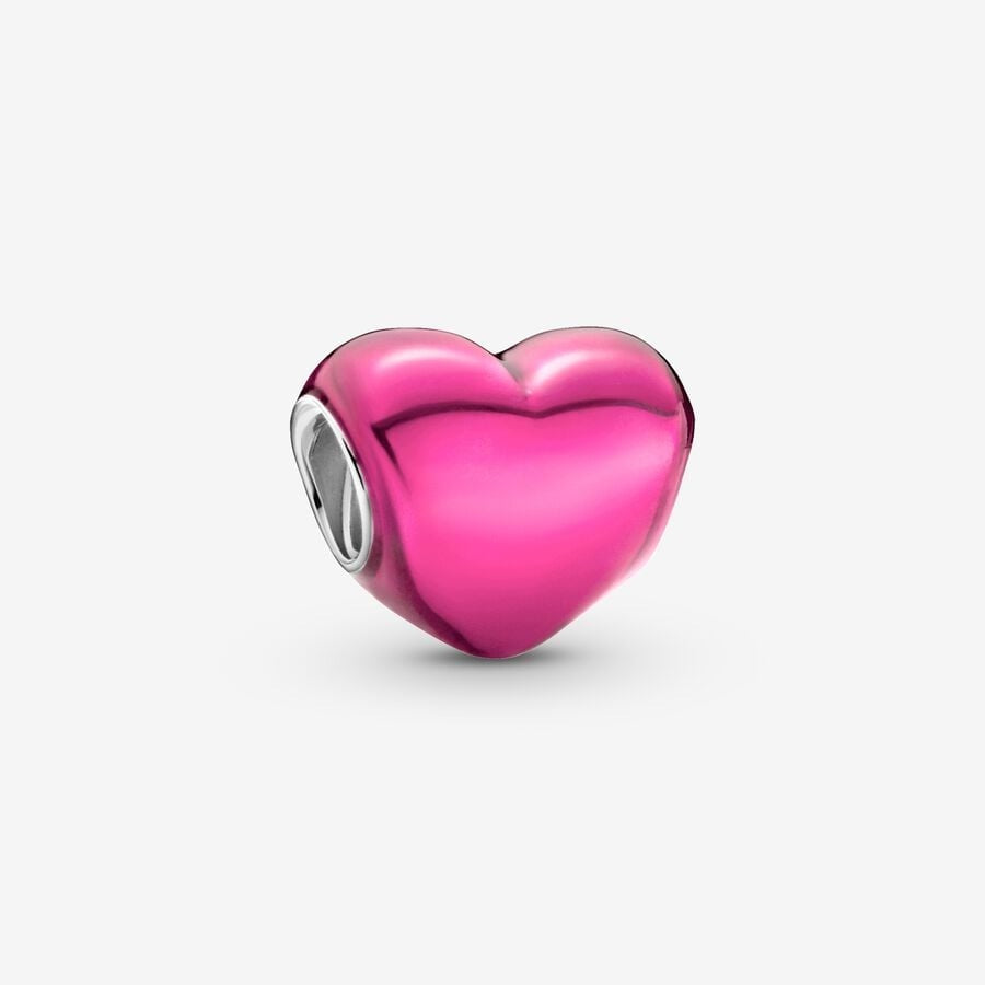 Metallic Heart Charm