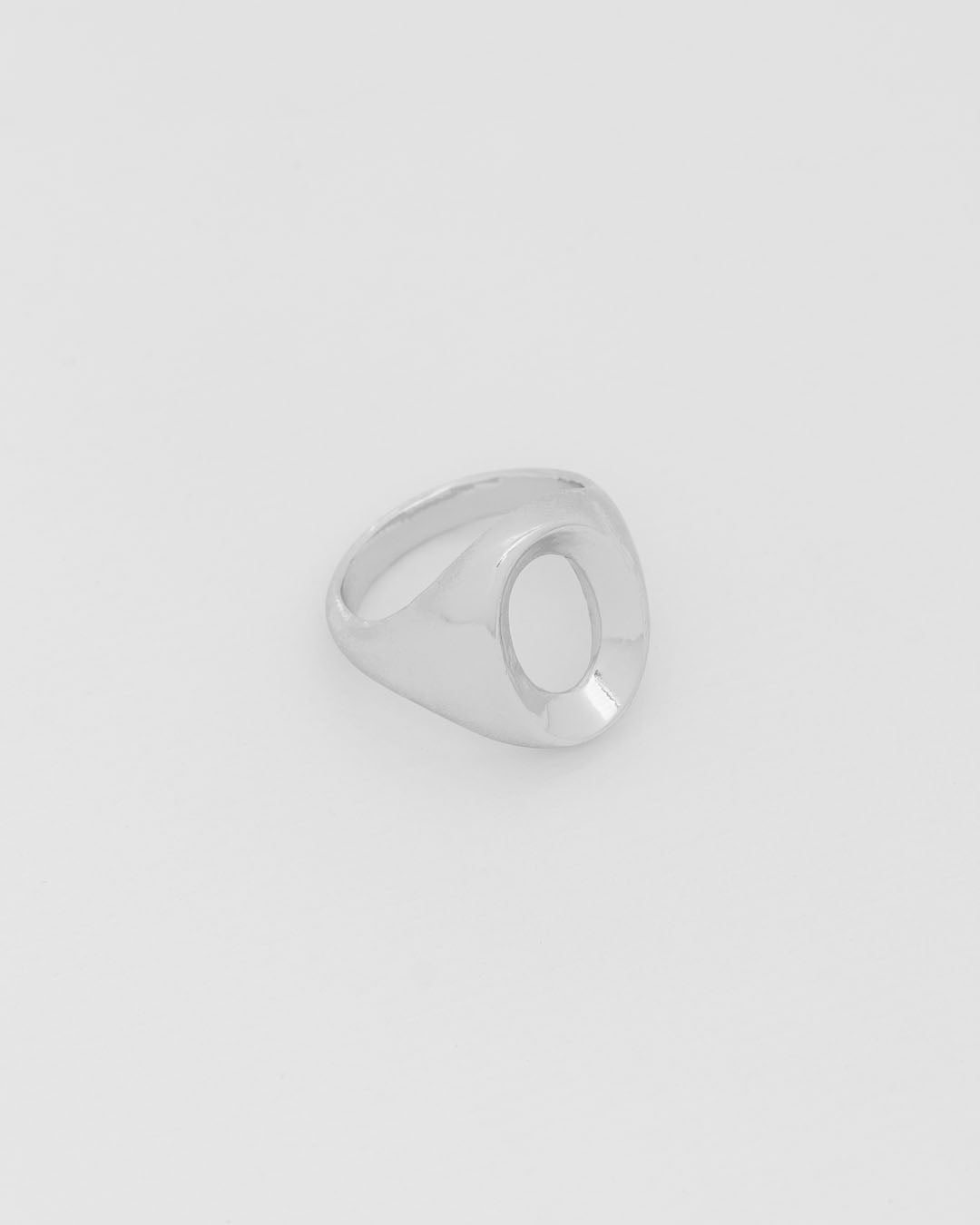 Anillo Ovalo Plata Talla 7