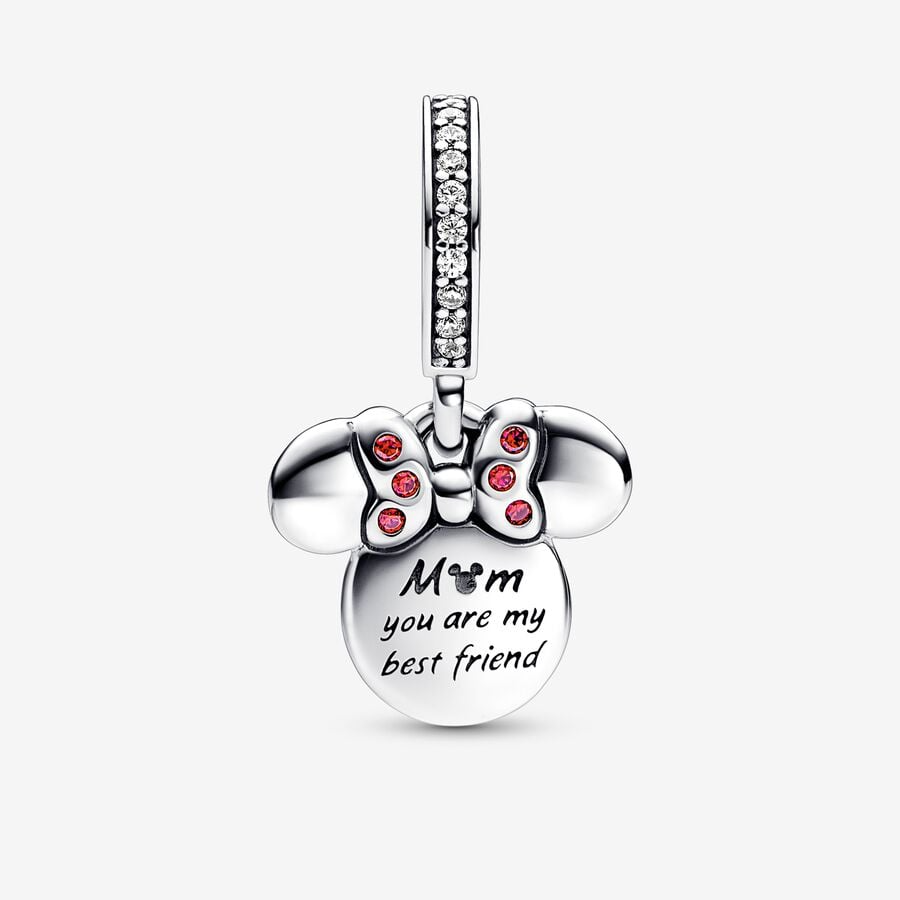 Minnie Mouse Silhouette Double Dangle