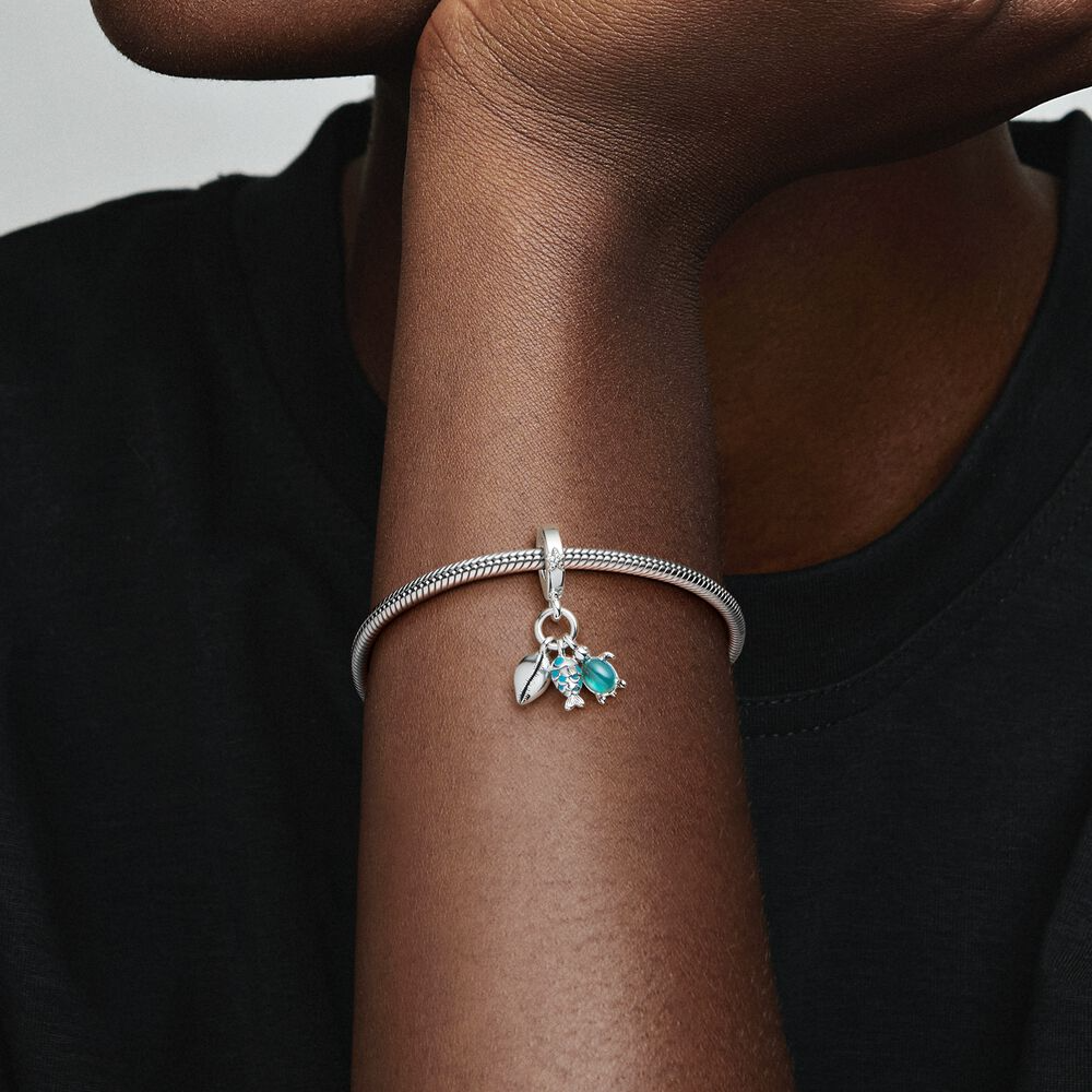 Fish, Sea Turtle & Conch Triple Dangle