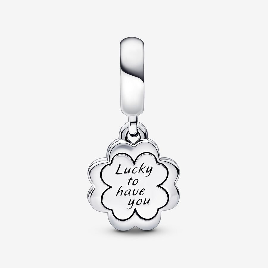 Four-leaf Clover Friendship Double Dangle Charm