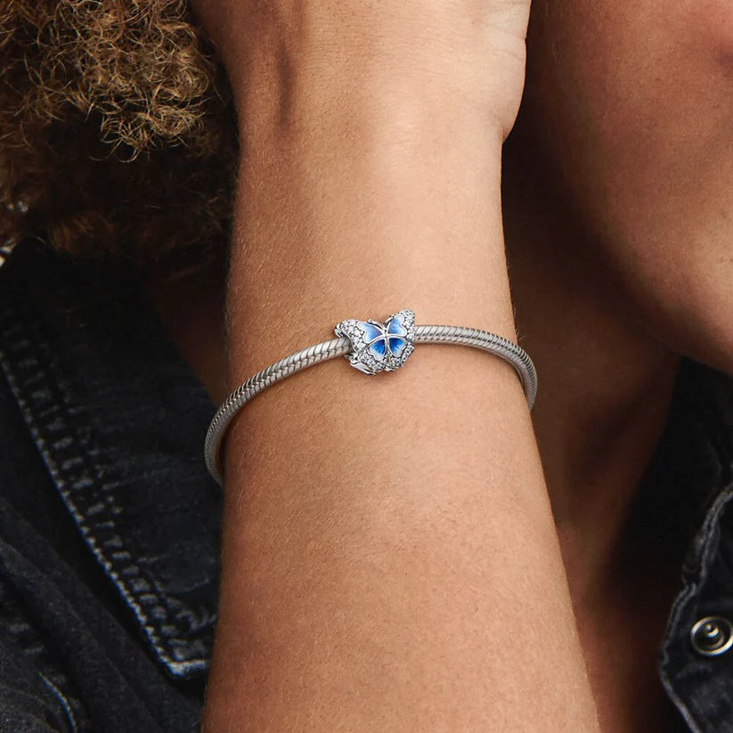 Blue Butterfly Sparkling Charm