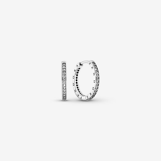 Pandora Signature Clear Hoop