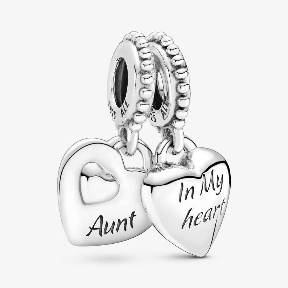 Aunt & Niece Split Heart Charm