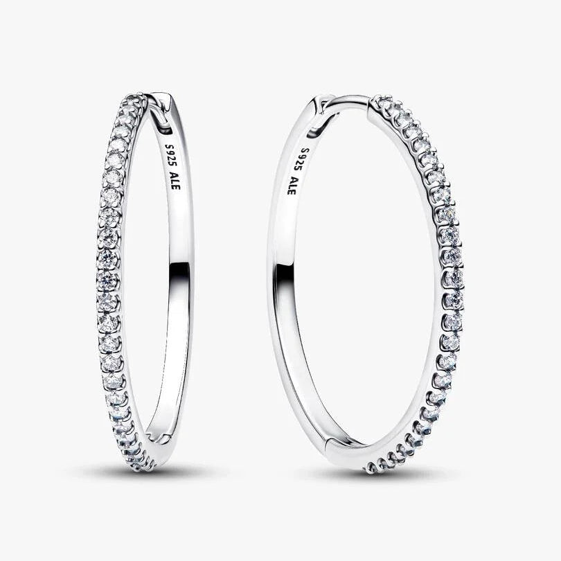 Sparkling Hoop Big Earrings