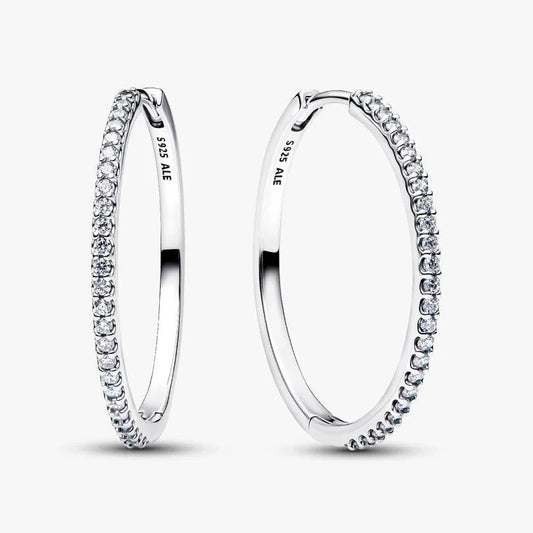 Sparkling Hoop Big Earrings