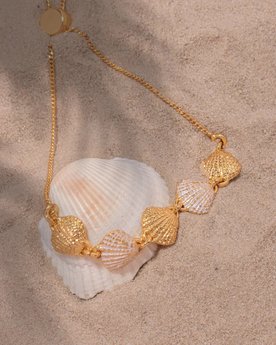 Pulsera Mini Conchas + Aretes