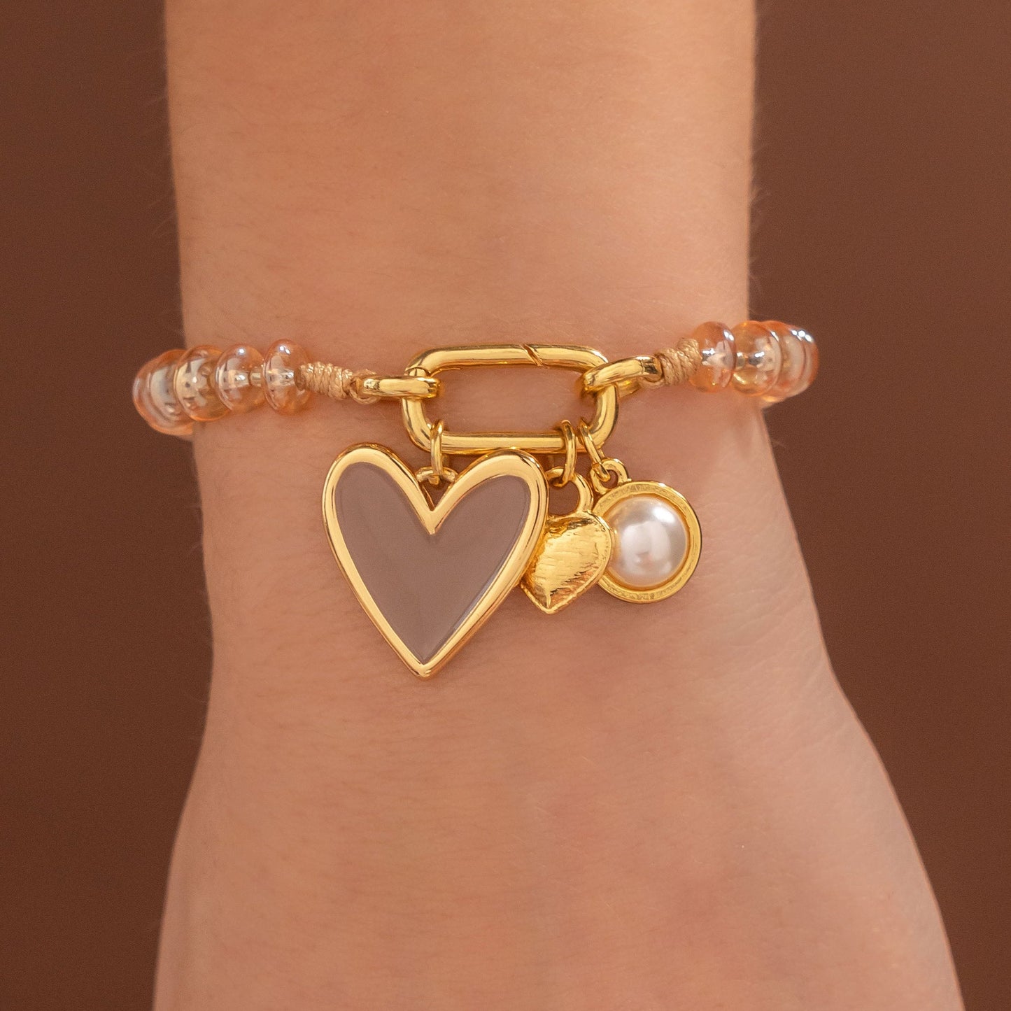 Pulsera Broche Charms + Aretes
